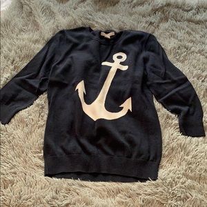 Navy anchor sweater